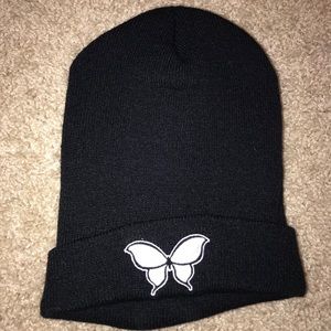 Black Butterfly Beanie